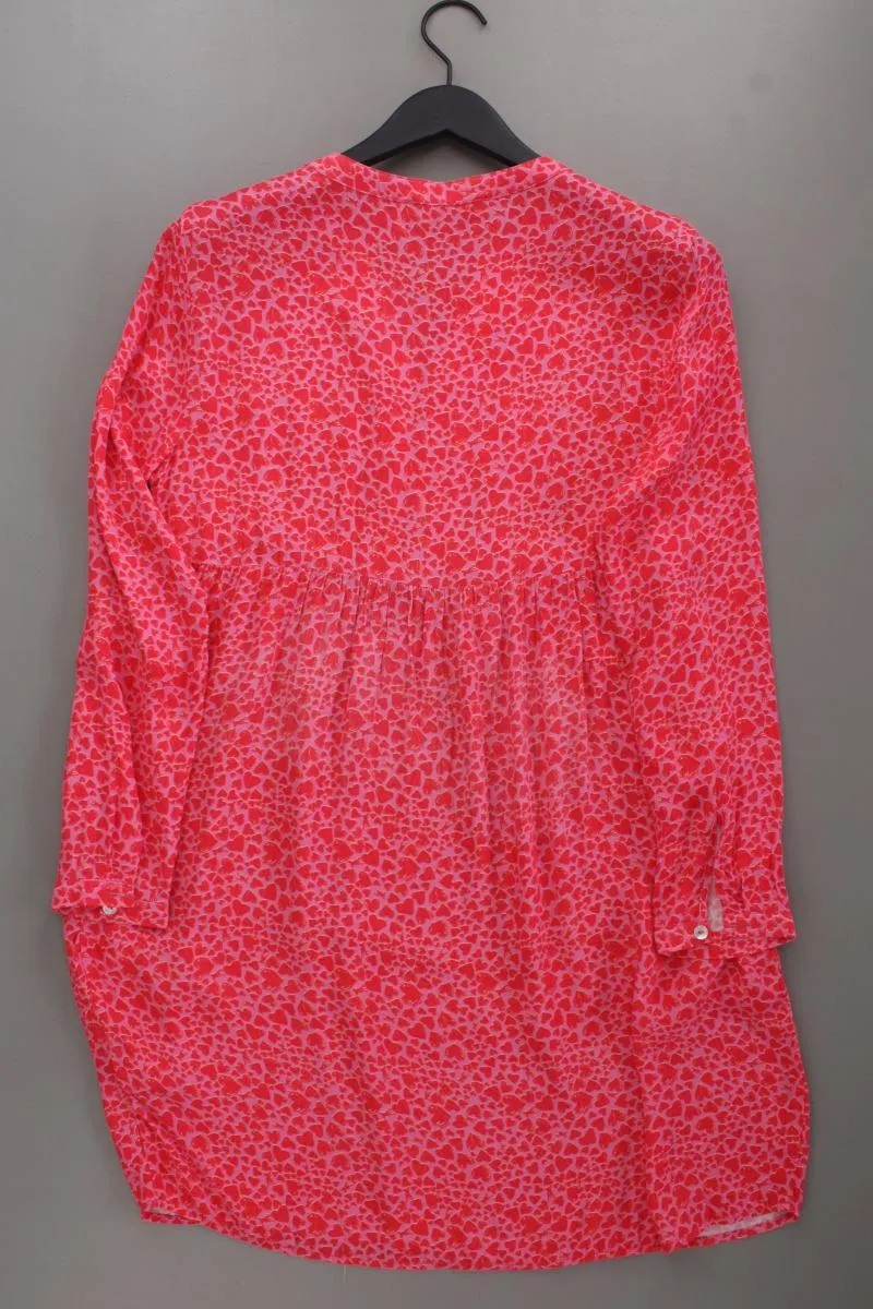 Frieda&Freddies Langarmkleid mit Herzmuster Gr. 34 neuwertig rot aus Viskose