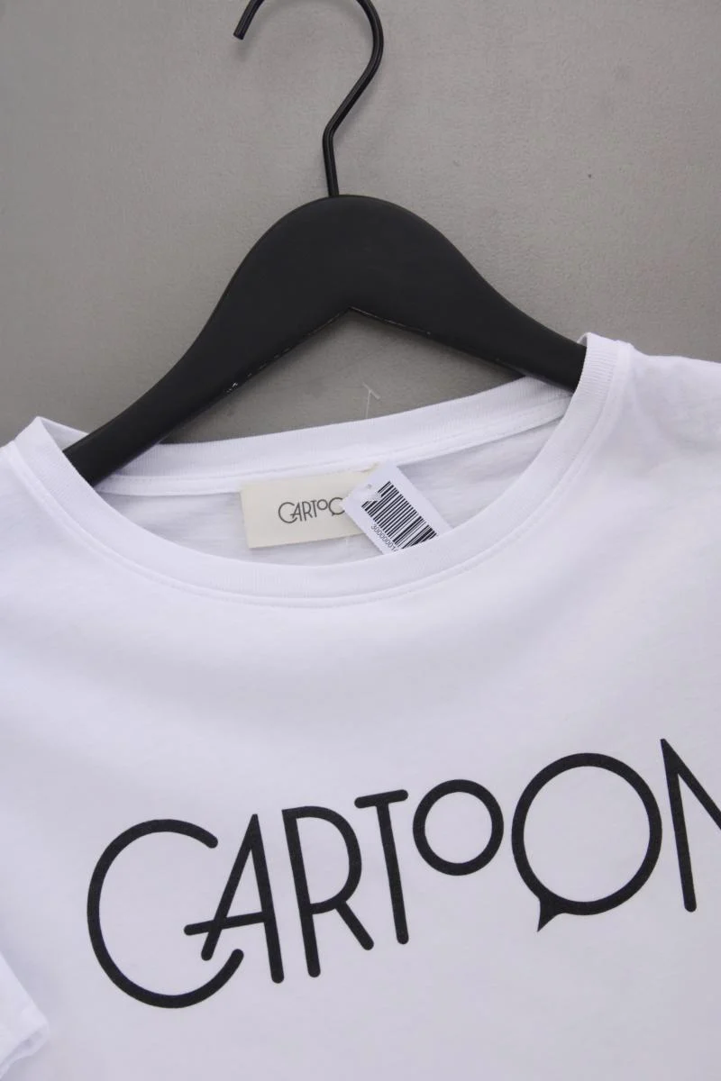 Cartoon T-Shirt Gr. 38 Kurzarm weiß