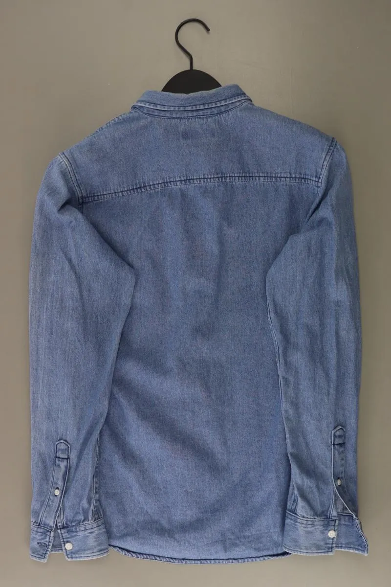 Jack & Jones Jeanshemd für Herren Gr. S Langarm blau aus Baumwolle