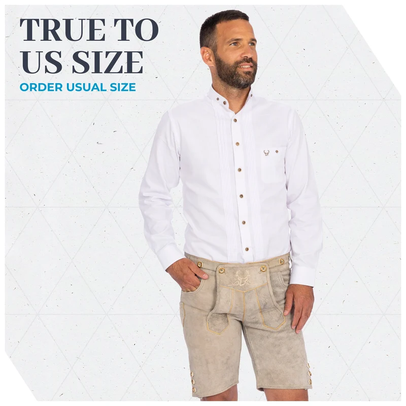 Lederhosen Men Short White