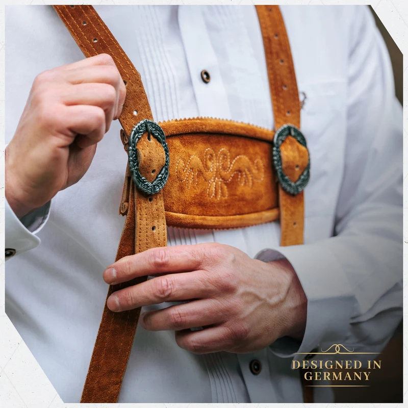 Lederhosen Men Kneebound Light Brown