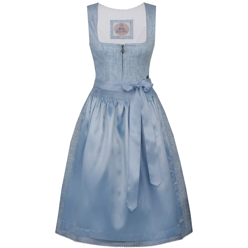 MarJo Trachten Dirndl "Neubiberg" 919765 | Babyblau 65cm