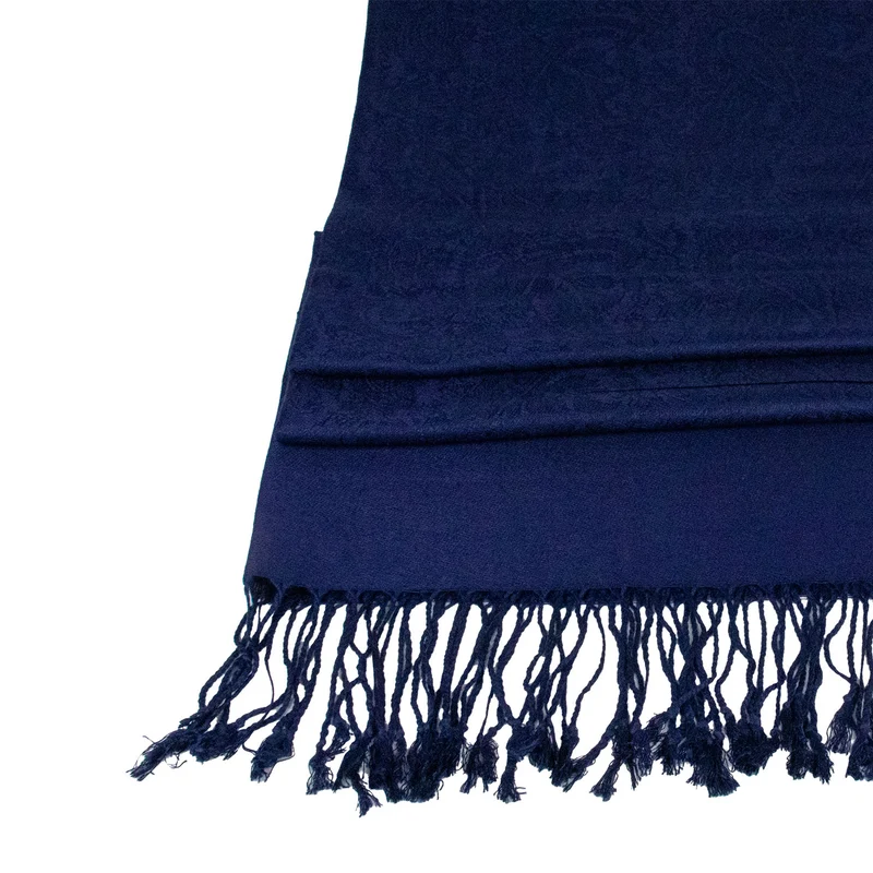 Halstuch aus Viscose - Stola Schal 185 x 70 cm | Dunkelblau