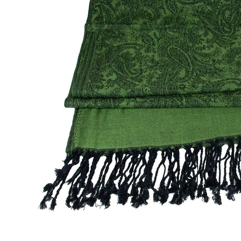 Halstuch aus Viscose - Stola Schal 185 x 70 cm | Grün