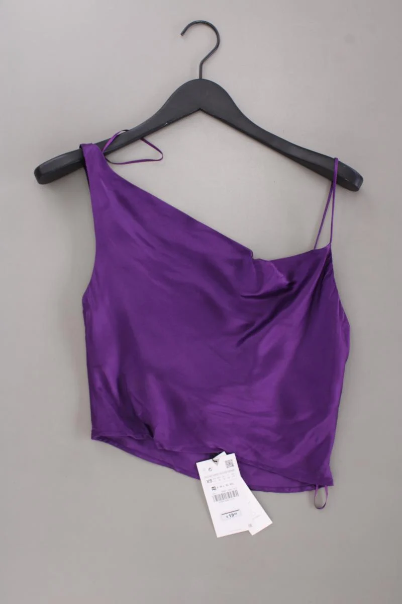 Zara Crop Top Gr. XS neu mit Etikett Neupreis: 19,99€! lila aus Viskose