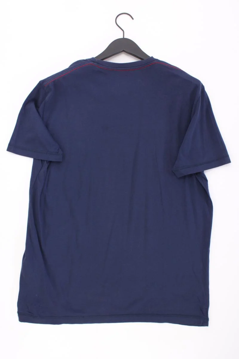 Tom Tailor Printshirt für Herren Gr. XL Kurzarm blau aus Baumwolle
