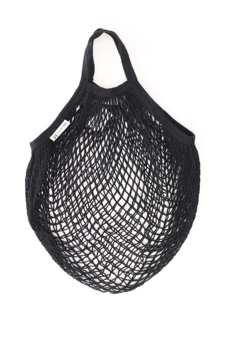 Turtle Bag Einkaufstasche schwarz aus Baumwolle