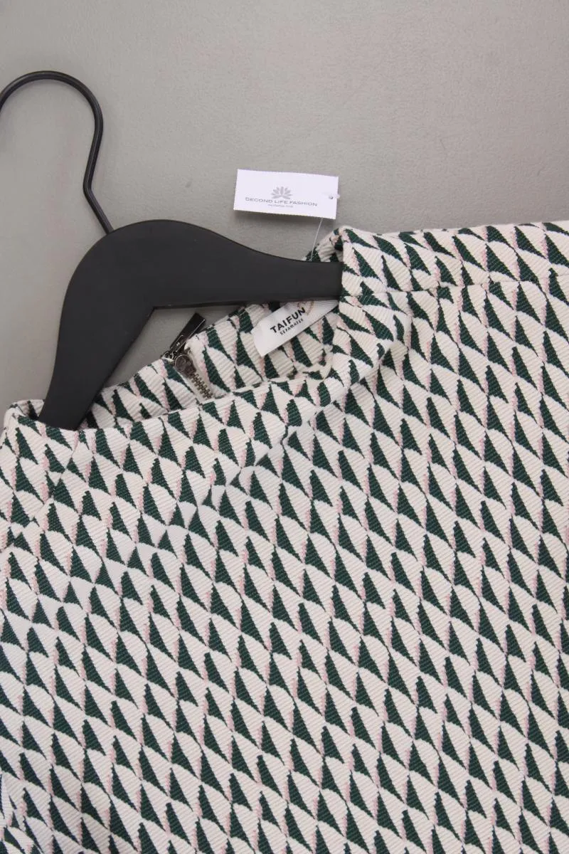 Taifun Classic Pullover Gr. 38 geometrisches Muster neuwertig grün aus Polyester