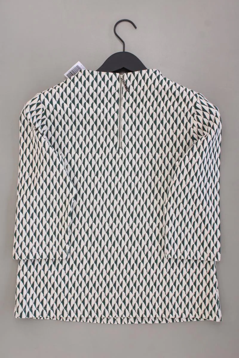Taifun Classic Pullover Gr. 38 geometrisches Muster neuwertig grün aus Polyester