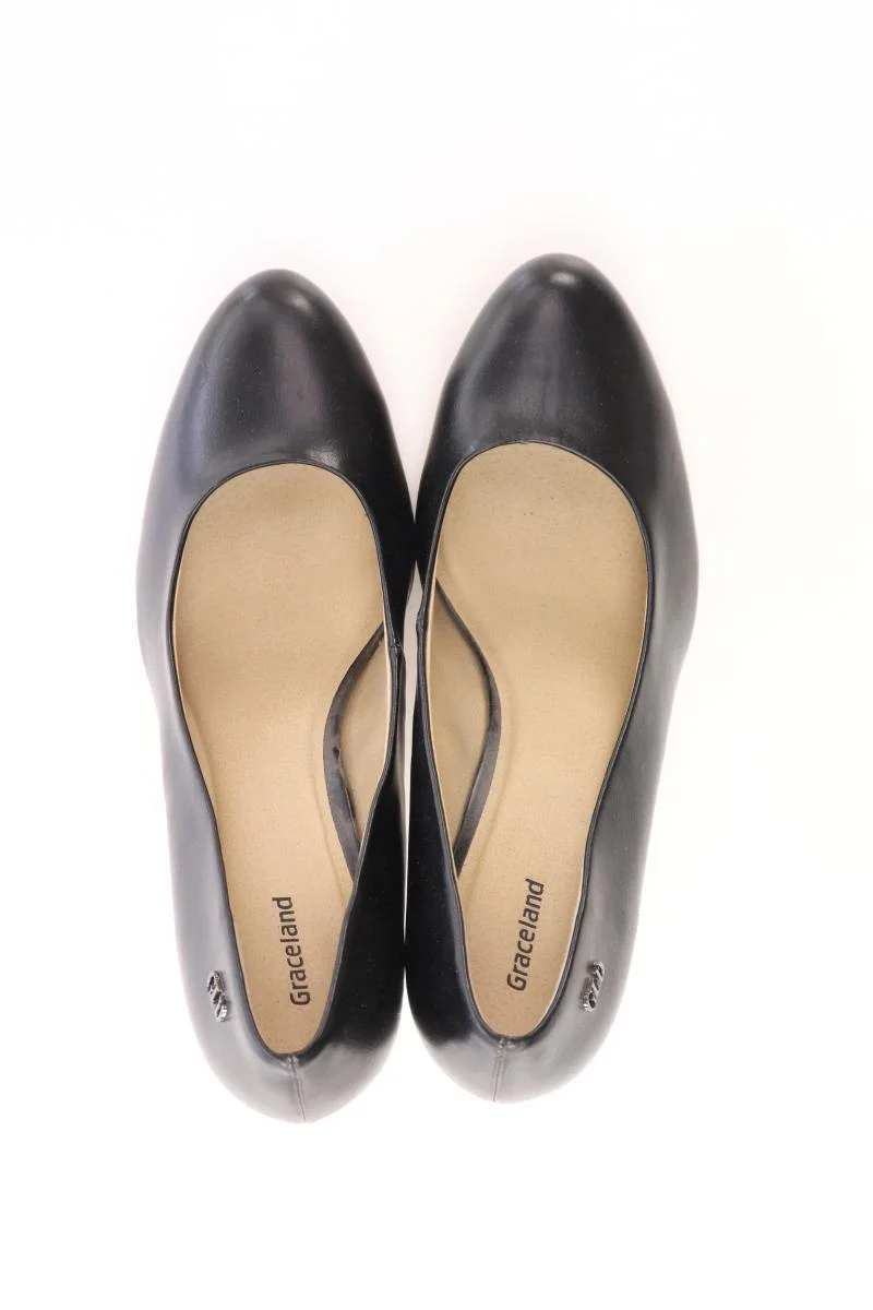 Pumps Gr. 37 schwarz aus Kunstleder