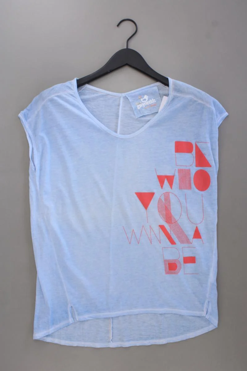 Gwynedds Printshirt Gr. S neuwertig Kurzarm blau aus Lyocell