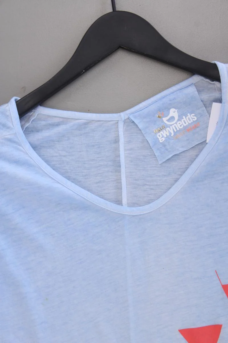 Gwynedds Printshirt Gr. S neuwertig Kurzarm blau aus Lyocell