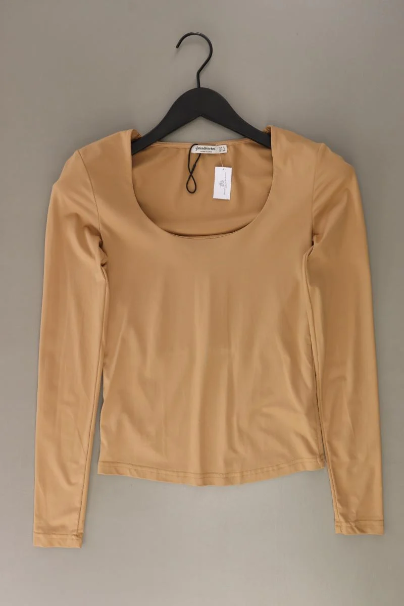 Stradivarius Longsleeve-Shirt Gr. S Langarm braun aus Polyester