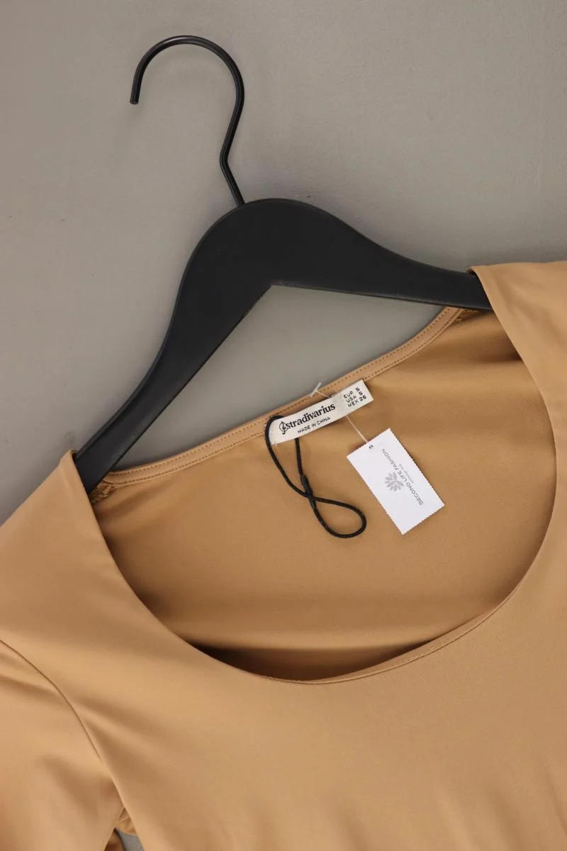 Stradivarius Longsleeve-Shirt Gr. S Langarm braun aus Polyester
