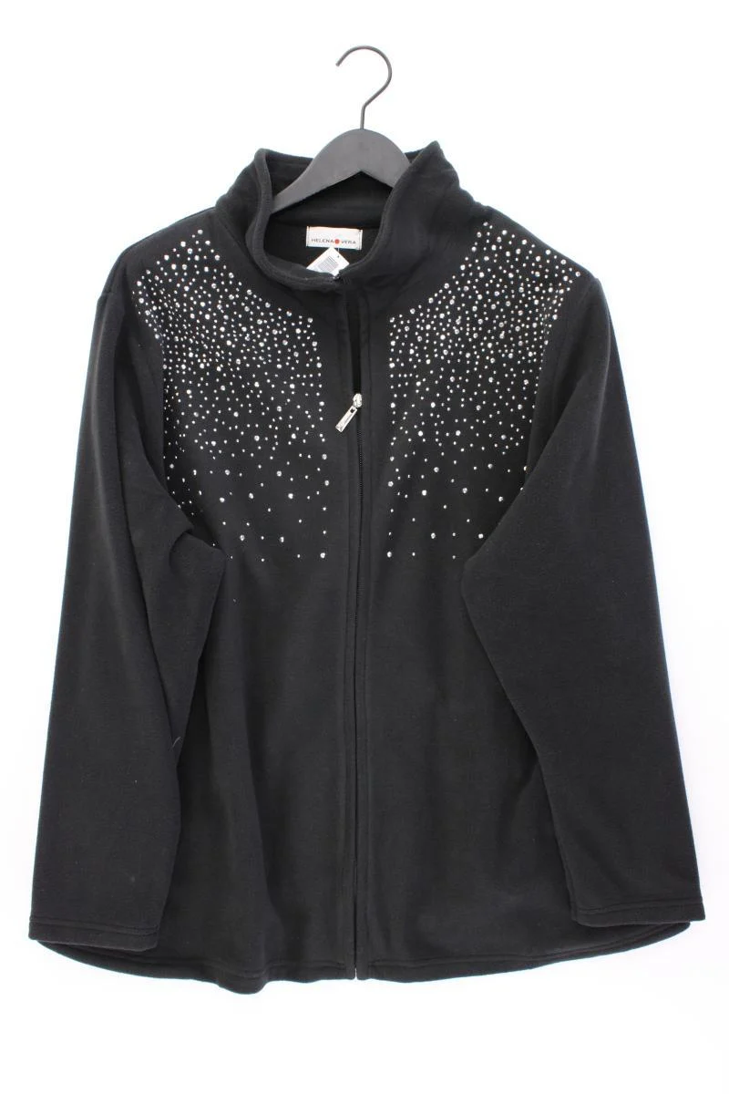 Helena Vera Fleecejacke Gr. 52 neuwertig schwarz aus Polyester