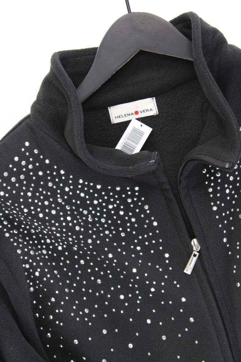 Helena Vera Fleecejacke Gr. 52 neuwertig schwarz aus Polyester