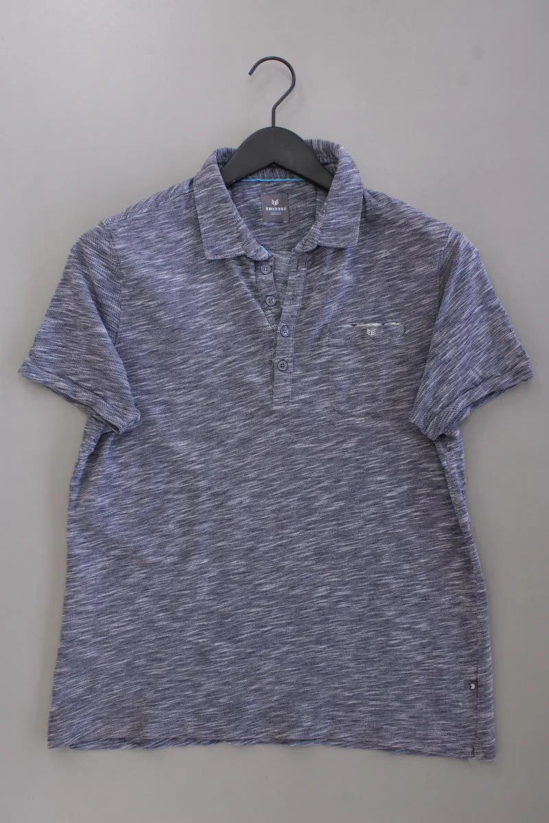 Engbers Poloshirt für Herren Gr. M Kurzarm blau aus Baumwolle