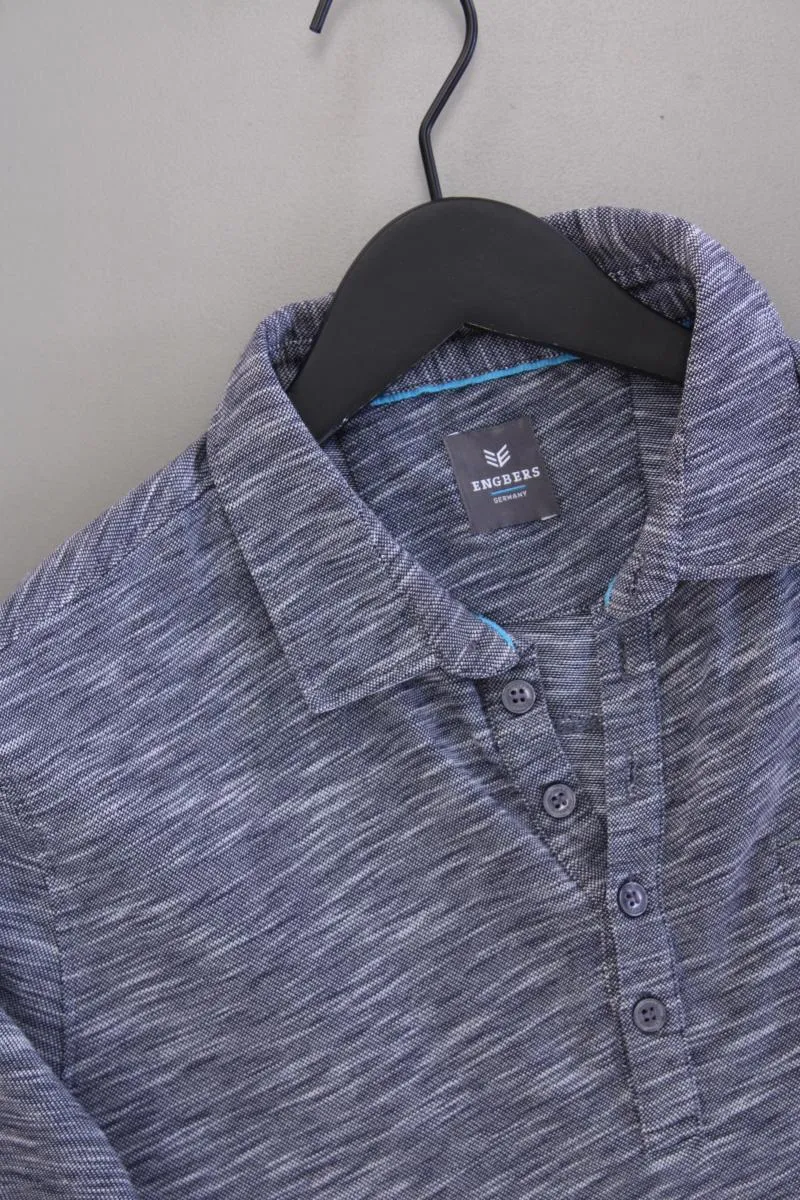 Engbers Poloshirt für Herren Gr. M Kurzarm blau aus Baumwolle