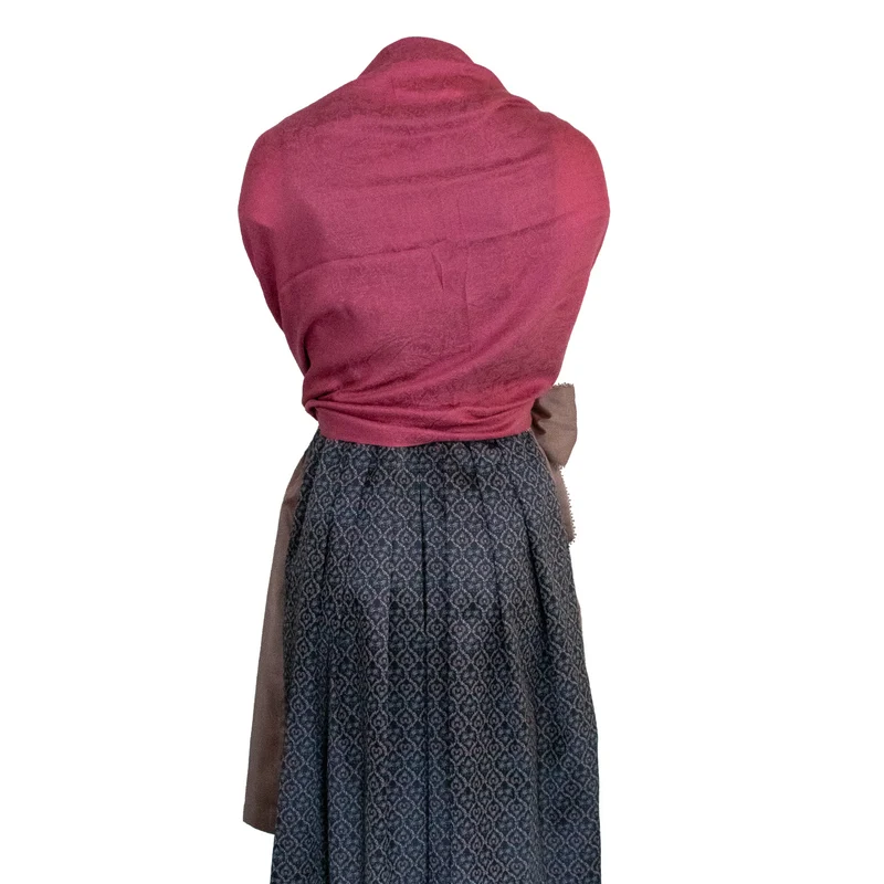 Halstuch aus Viscose - Stola Schal 185 x 70 cm | Schwarz