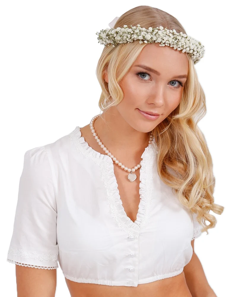 Krüger Collection Damen Dirndlbluse Charlotte - Ecru
