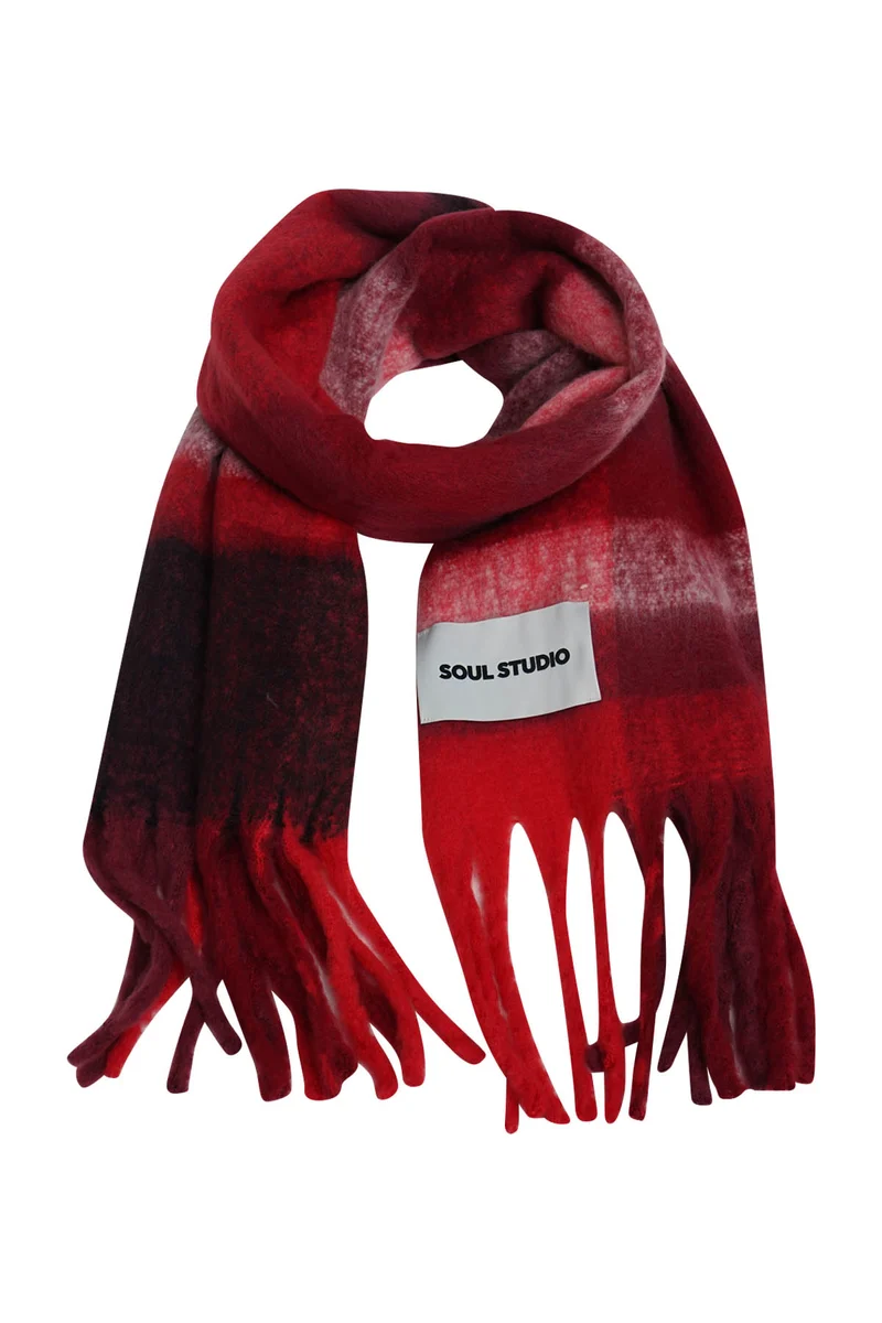 Smith & Soul Wollschal kariert love print