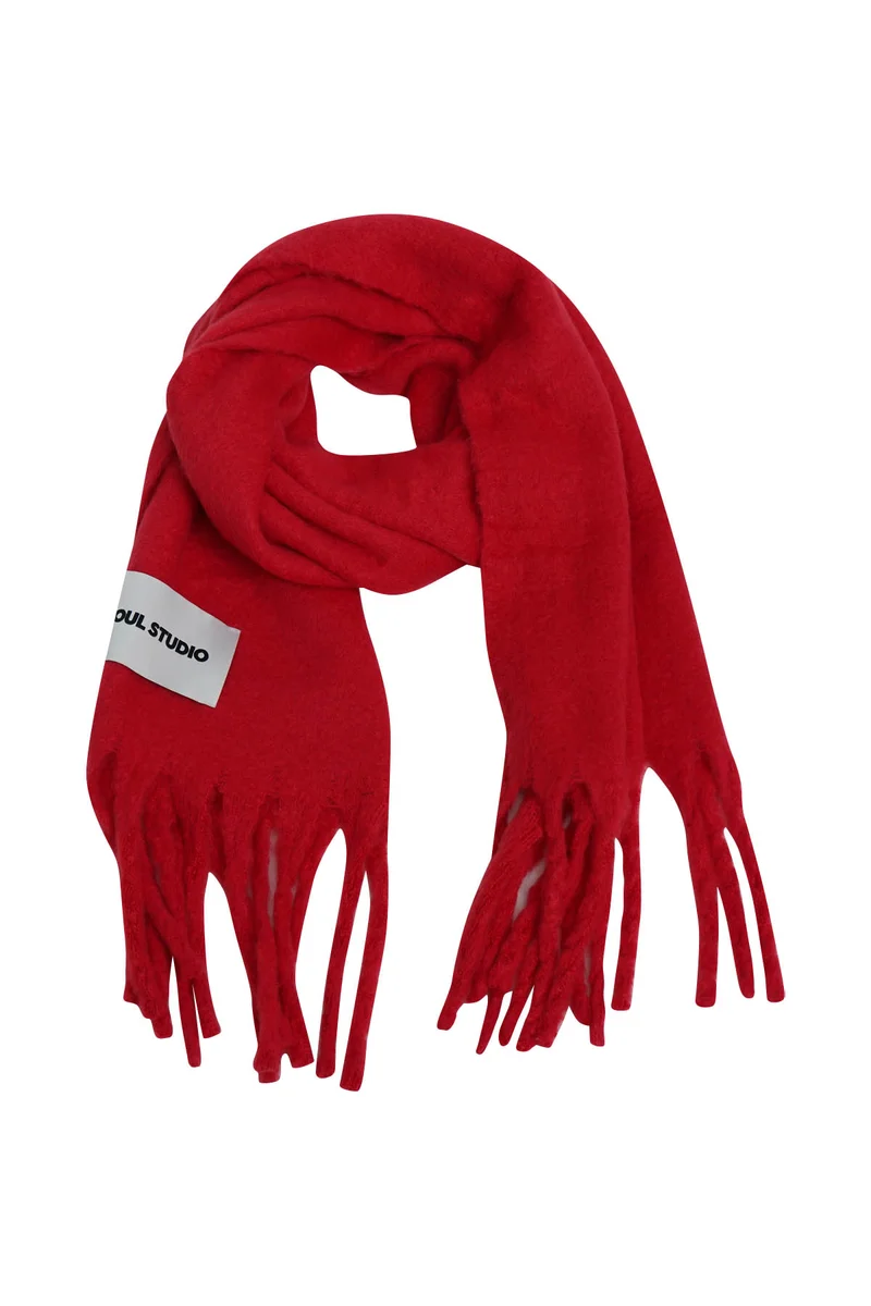 Smith & Soul Wollschal love/rot