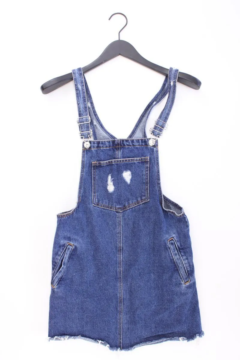 Pull&Bear Latzkleid Gr. S Träger blau aus Baumwolle
