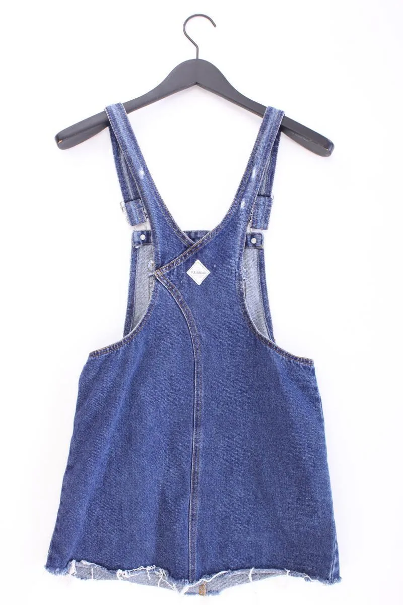 Pull&Bear Latzkleid Gr. S Träger blau aus Baumwolle
