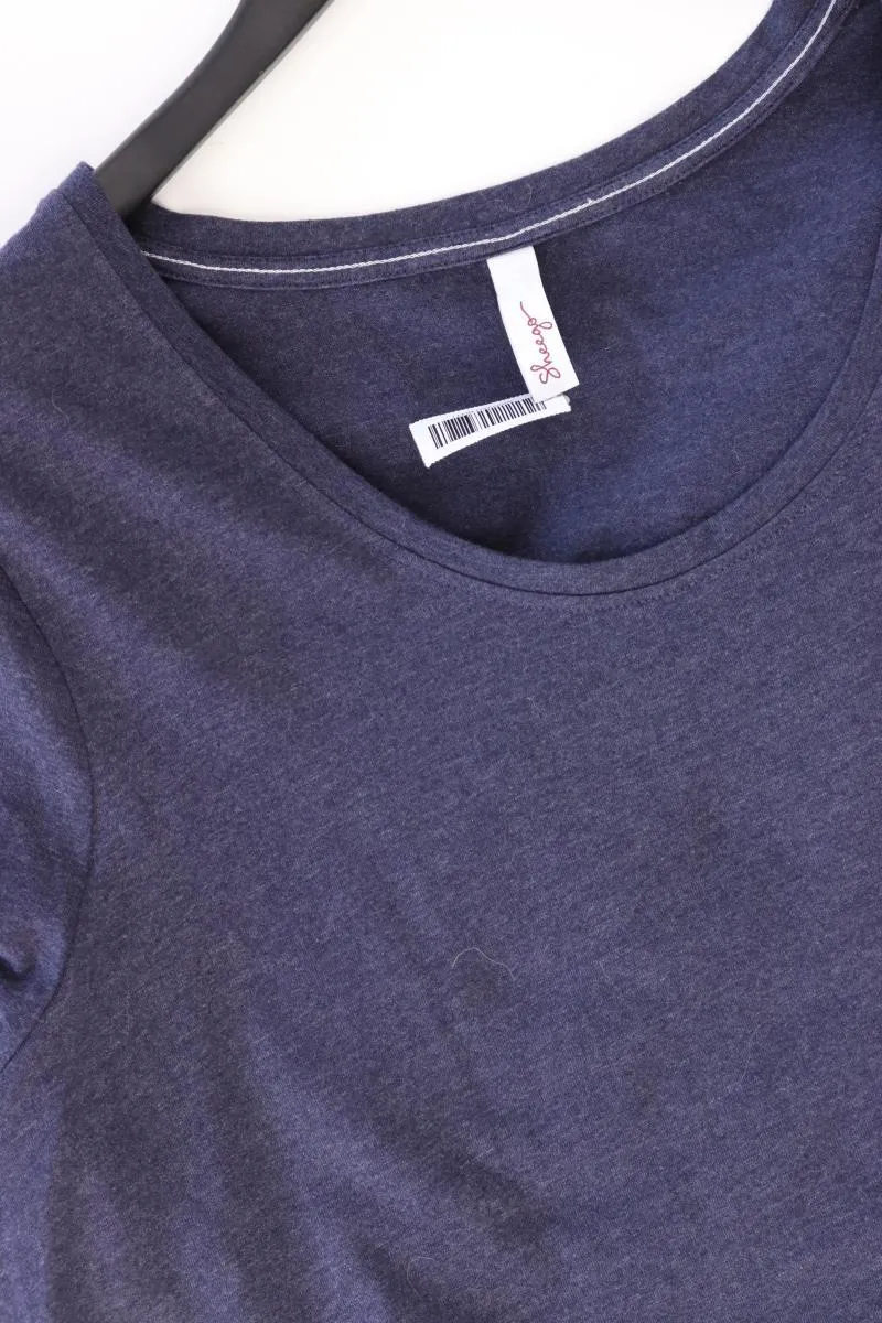 sheego T-Shirt Gr. 48/50 Kurzarm blau aus Baumwolle