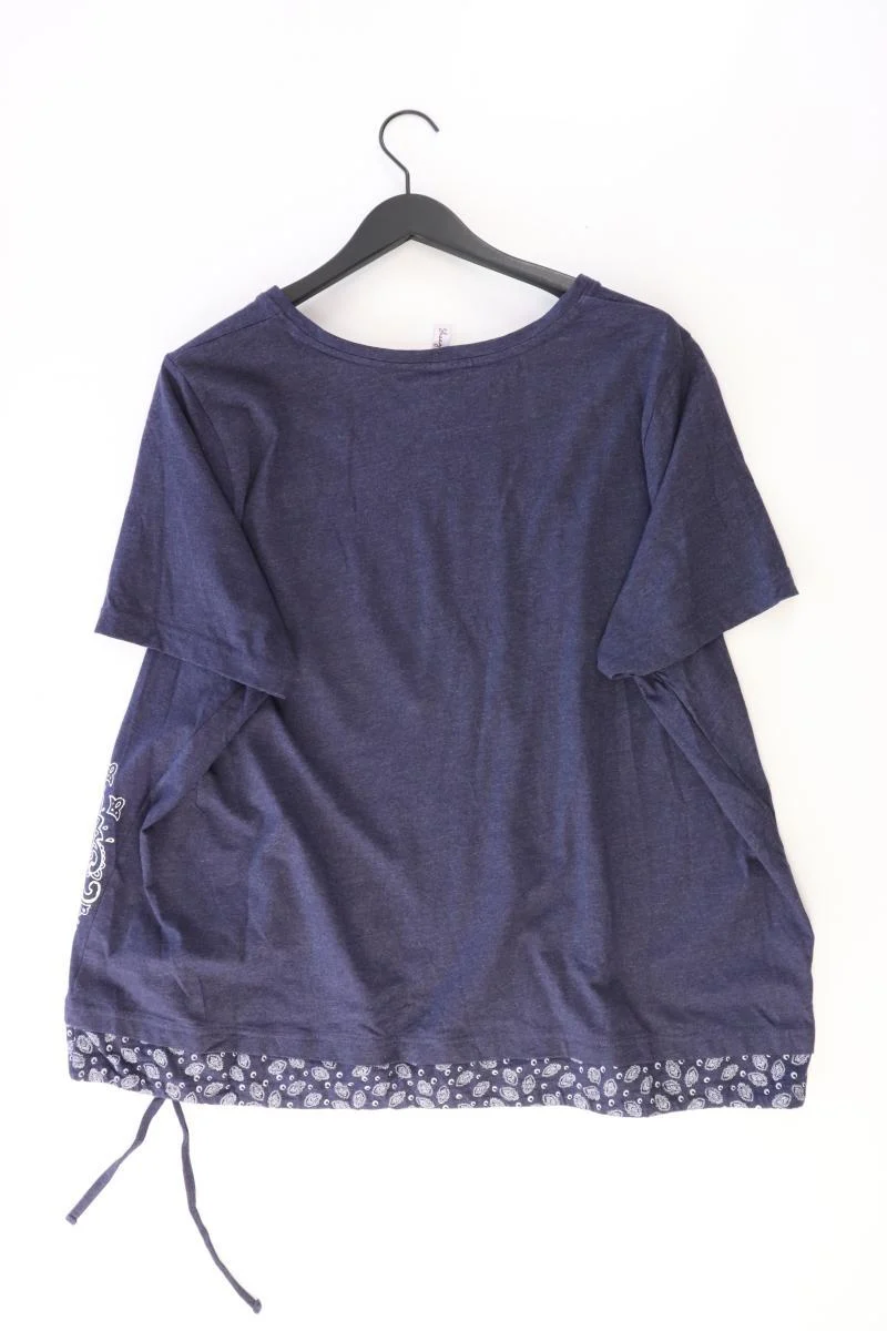 sheego T-Shirt Gr. 52/54 Kurzarm blau aus Baumwolle
