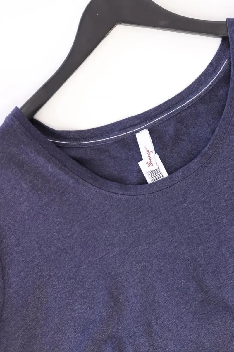 sheego T-Shirt Gr. 52/54 Kurzarm blau aus Baumwolle