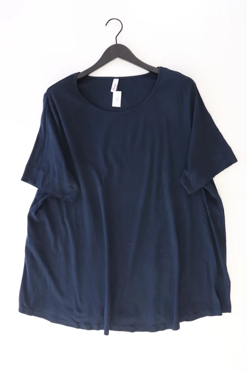 sheego T-Shirt Gr. 52/54 Kurzarm blau aus Baumwolle