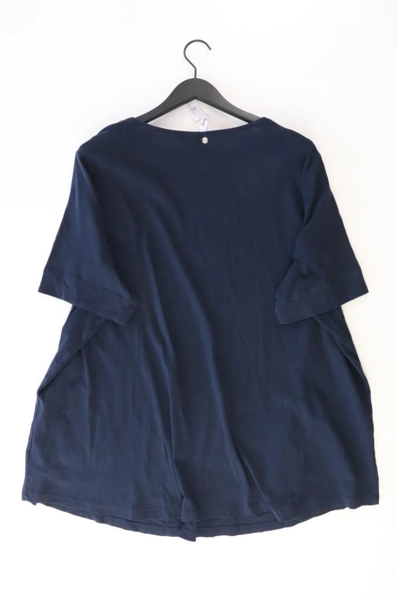 sheego T-Shirt Gr. 52/54 Kurzarm blau aus Baumwolle