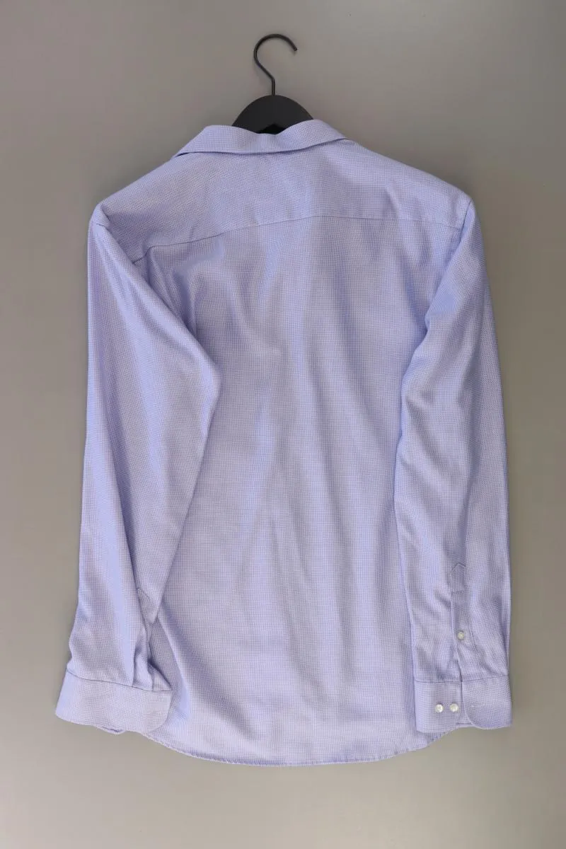 Eterna Langarmhemd für Herren Gr. Hemdgröße 41 blau aus Baumwolle