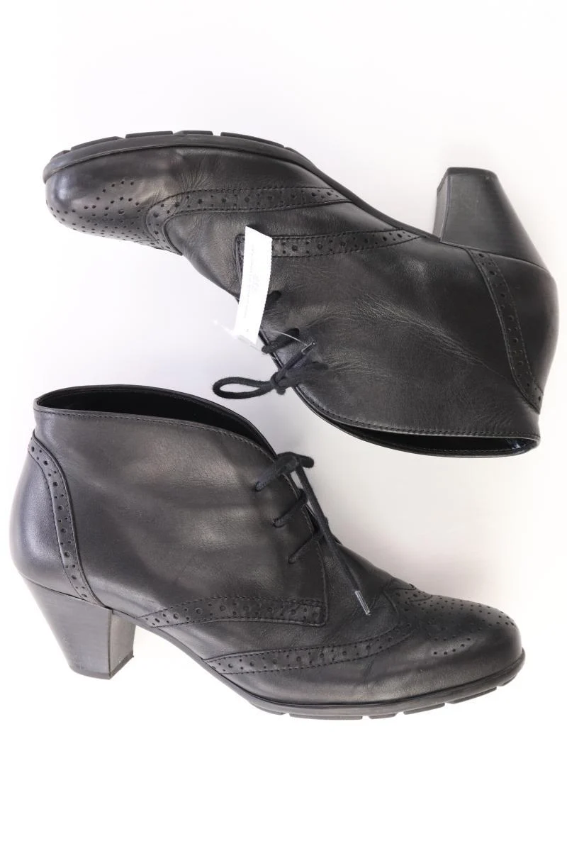Gabor Ankle Boots Gr. 38 schwarz aus Leder