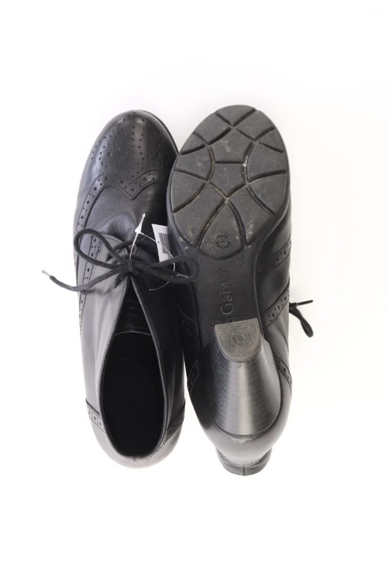 Gabor Ankle Boots Gr. 38 schwarz aus Leder