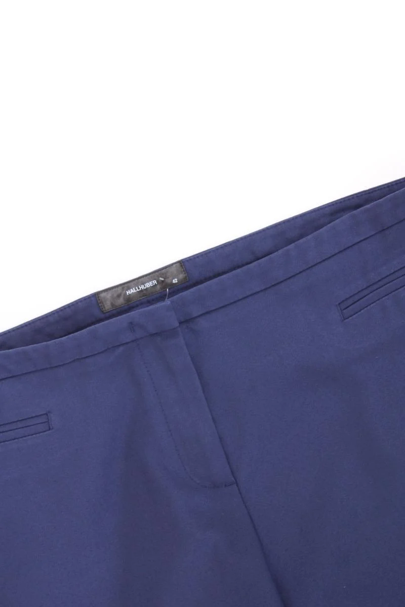 Hallhuber Stoffhose Gr. 42 blau aus Polyester