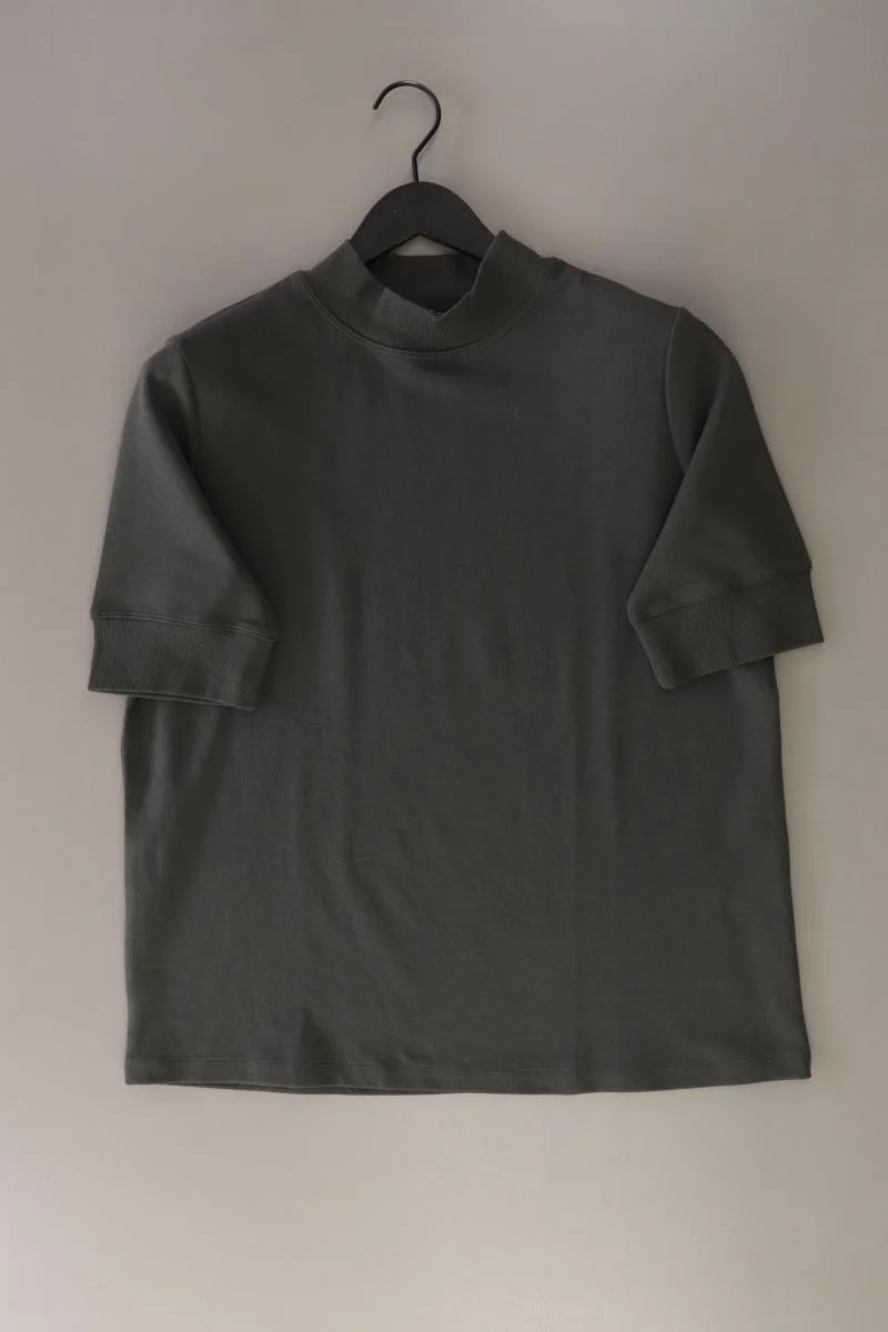 Zara T-Shirt Gr. L Kurzarm olivgrün aus Baumwolle