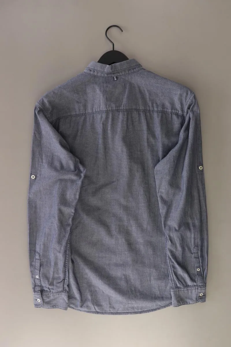 Tom Tailor Langarmhemd für Herren Gr. XL blau aus Baumwolle