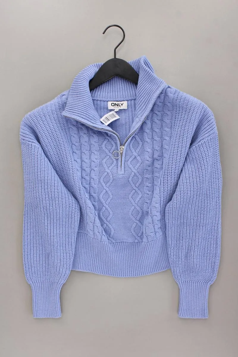 Only Strickpullover Gr. S blau aus Baumwolle