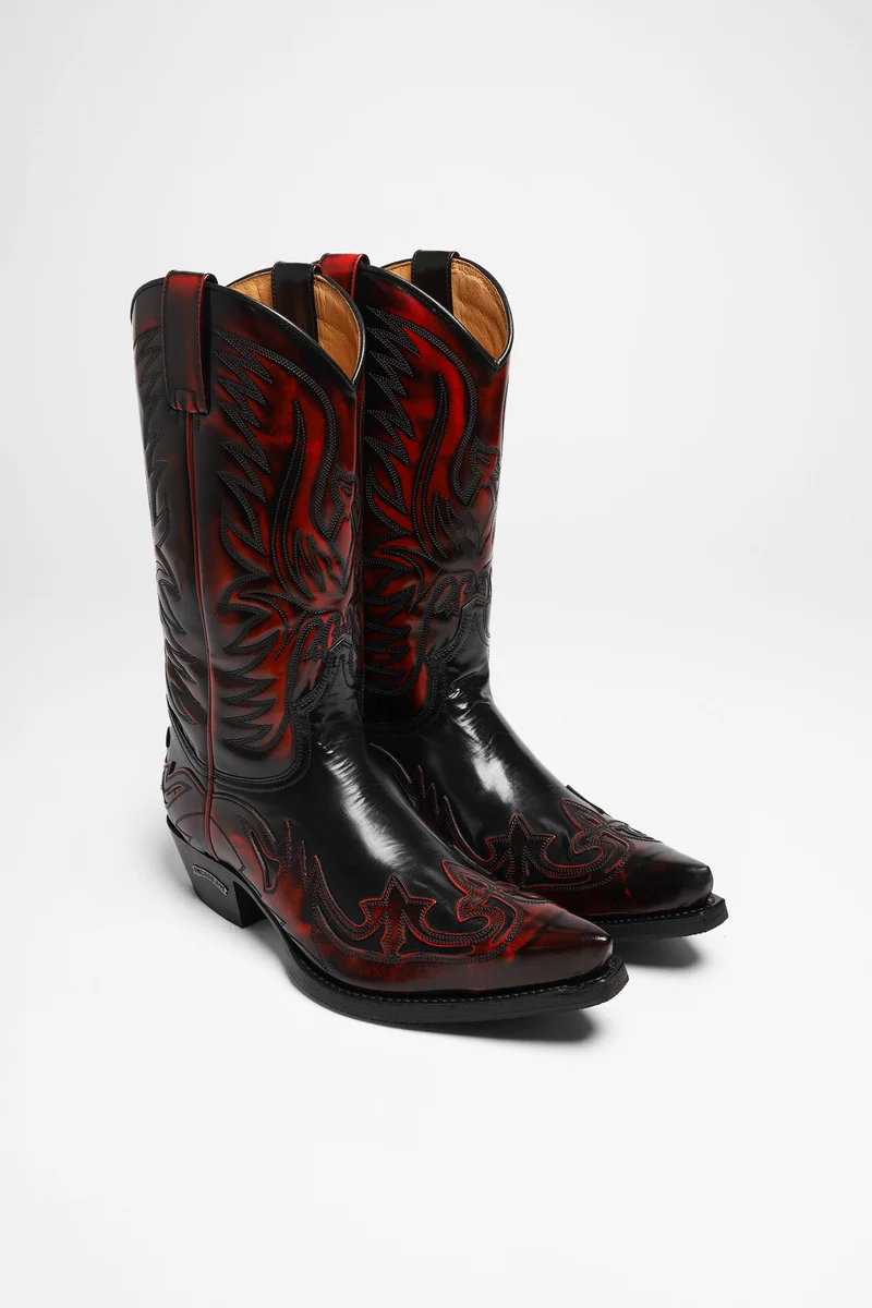 3241 CUERVO WEST Herren Rot Schwarz
