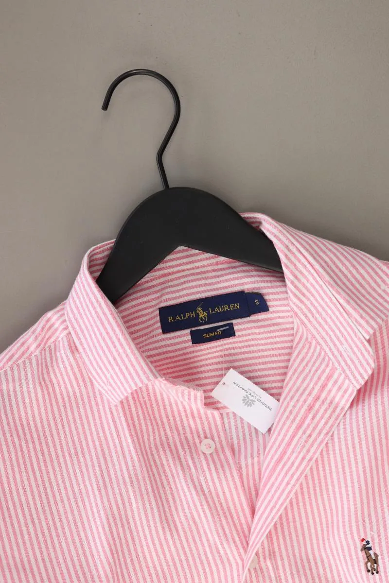 Ralph Lauren Langarmhemd für Herren Gr. S gestreift rosa aus Baumwolle
