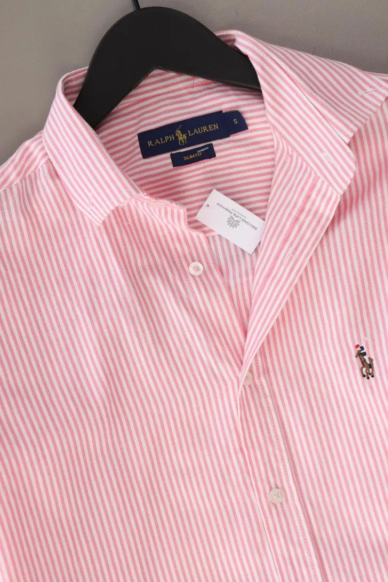 Ralph Lauren Langarmhemd für Herren Gr. S gestreift rosa aus Baumwolle