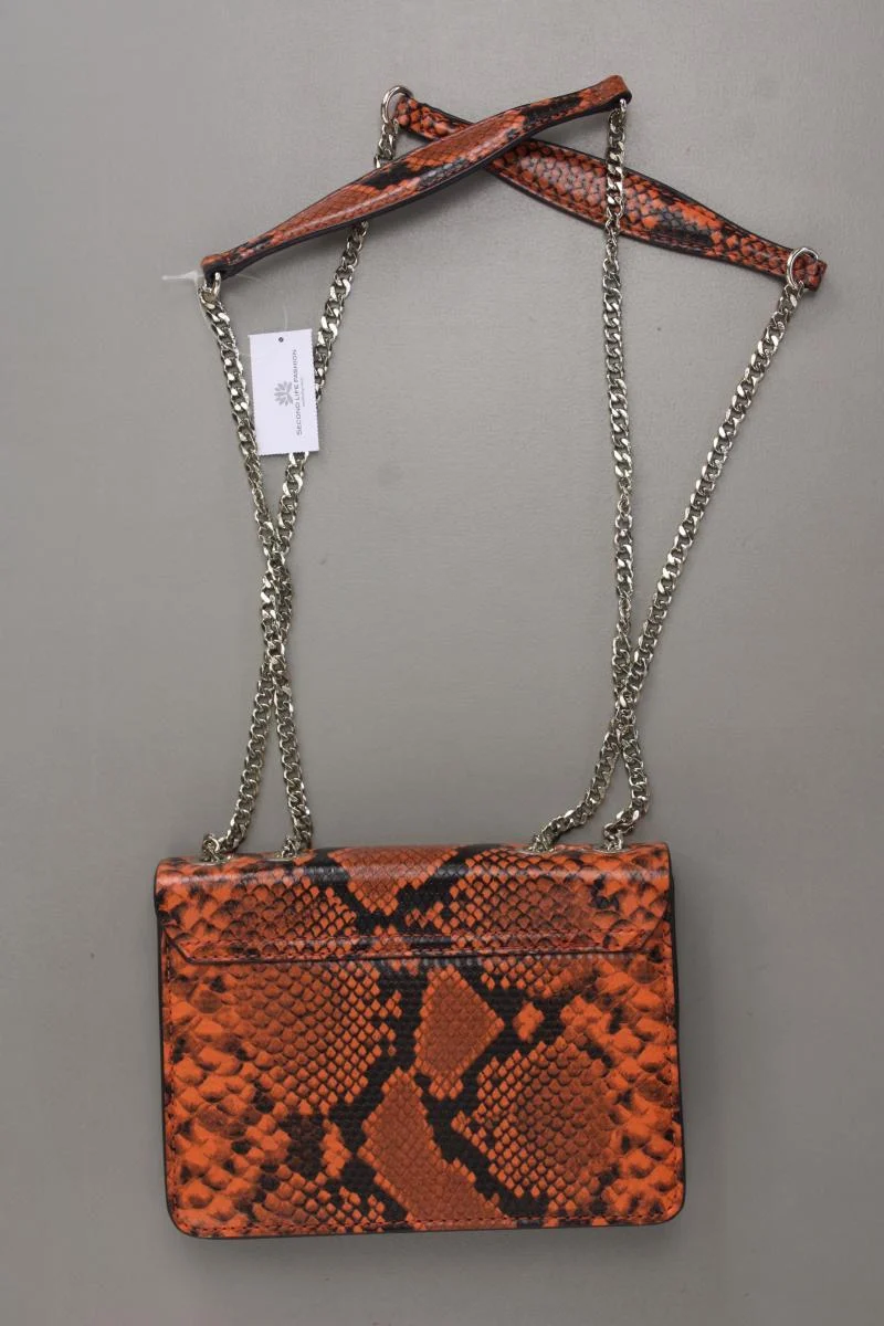 Guess Schultertasche mit Tierdruck neuwertig orange aus Kunstleder