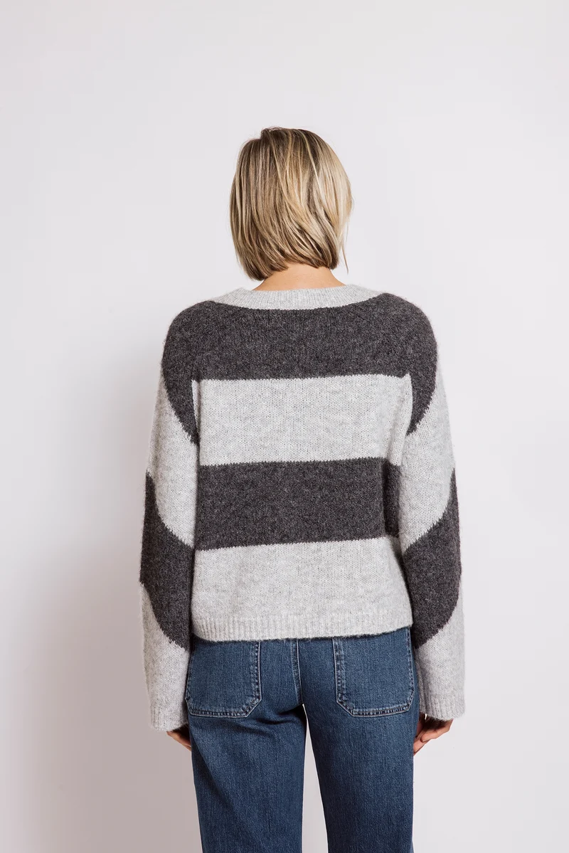 Zhrill Pullover Kit gestreift grey
