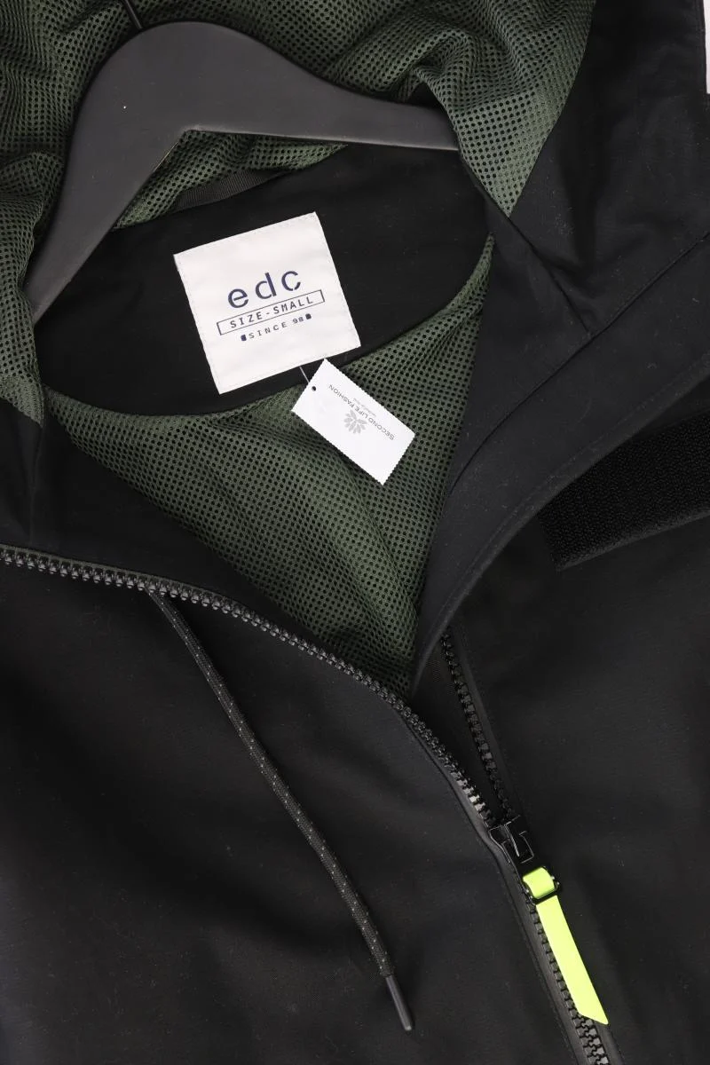 edc by Esprit Kapuzenmantel Gr. S neuwertig schwarz aus Baumwolle