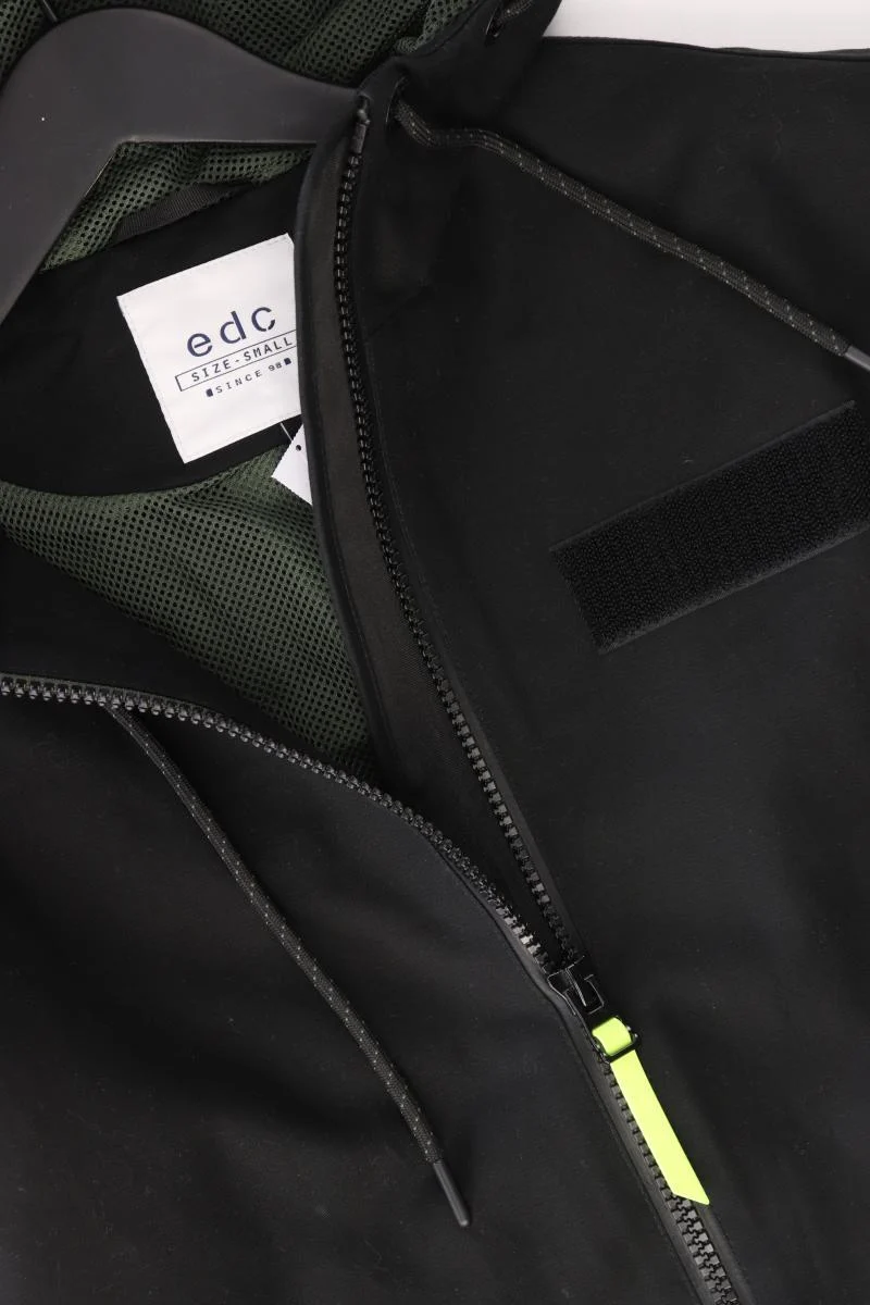 edc by Esprit Kapuzenmantel Gr. S neuwertig schwarz aus Baumwolle