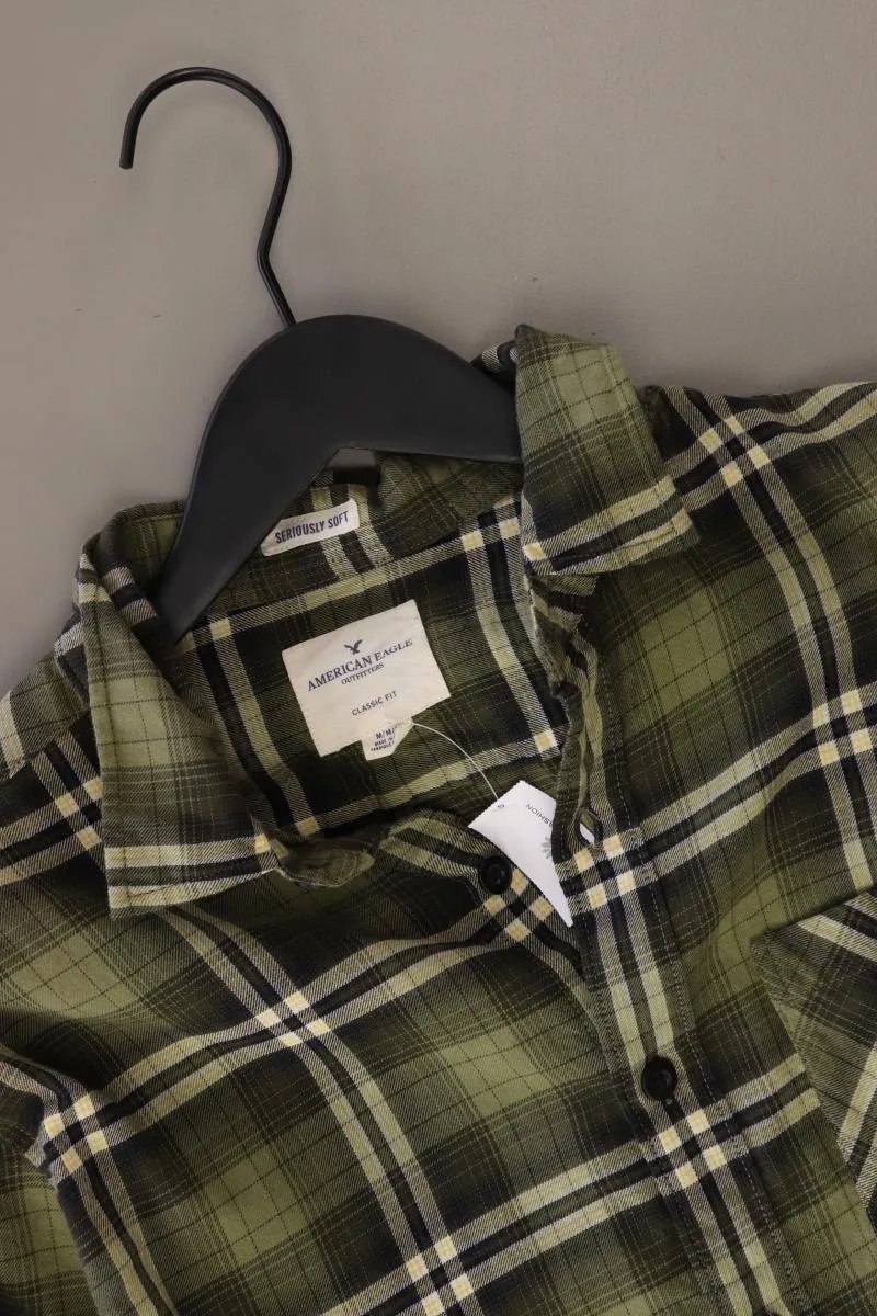 American Eagle Outfitters Karohemd für Herren Gr. M kariert Langarm olivgrün