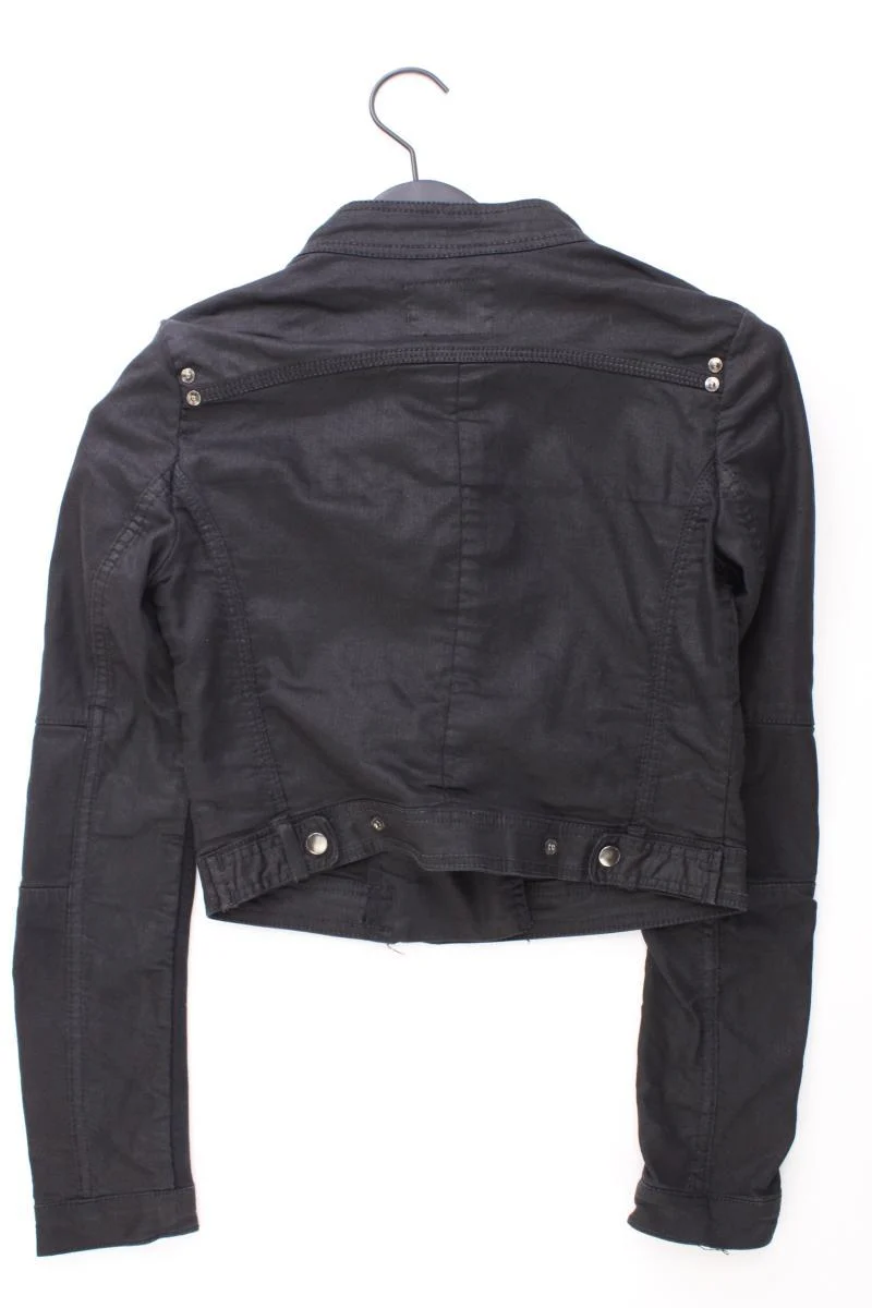 Only Übergangsjacke Gr. 34 schwarz aus Baumwolle