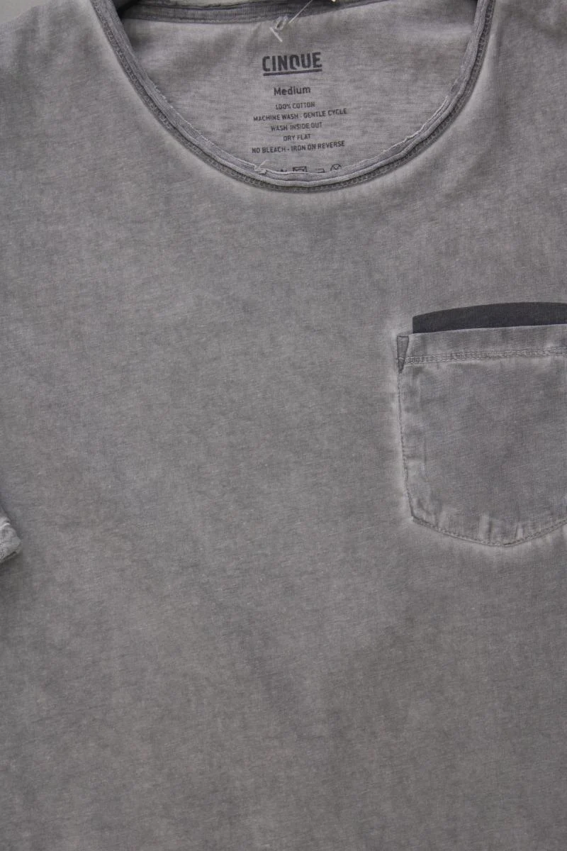 Cinque T-Shirt für Herren Gr. M Kurzarm grau aus Baumwolle